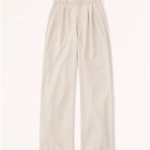 Abercrombie & Fitch Cream Wide Leg Pants